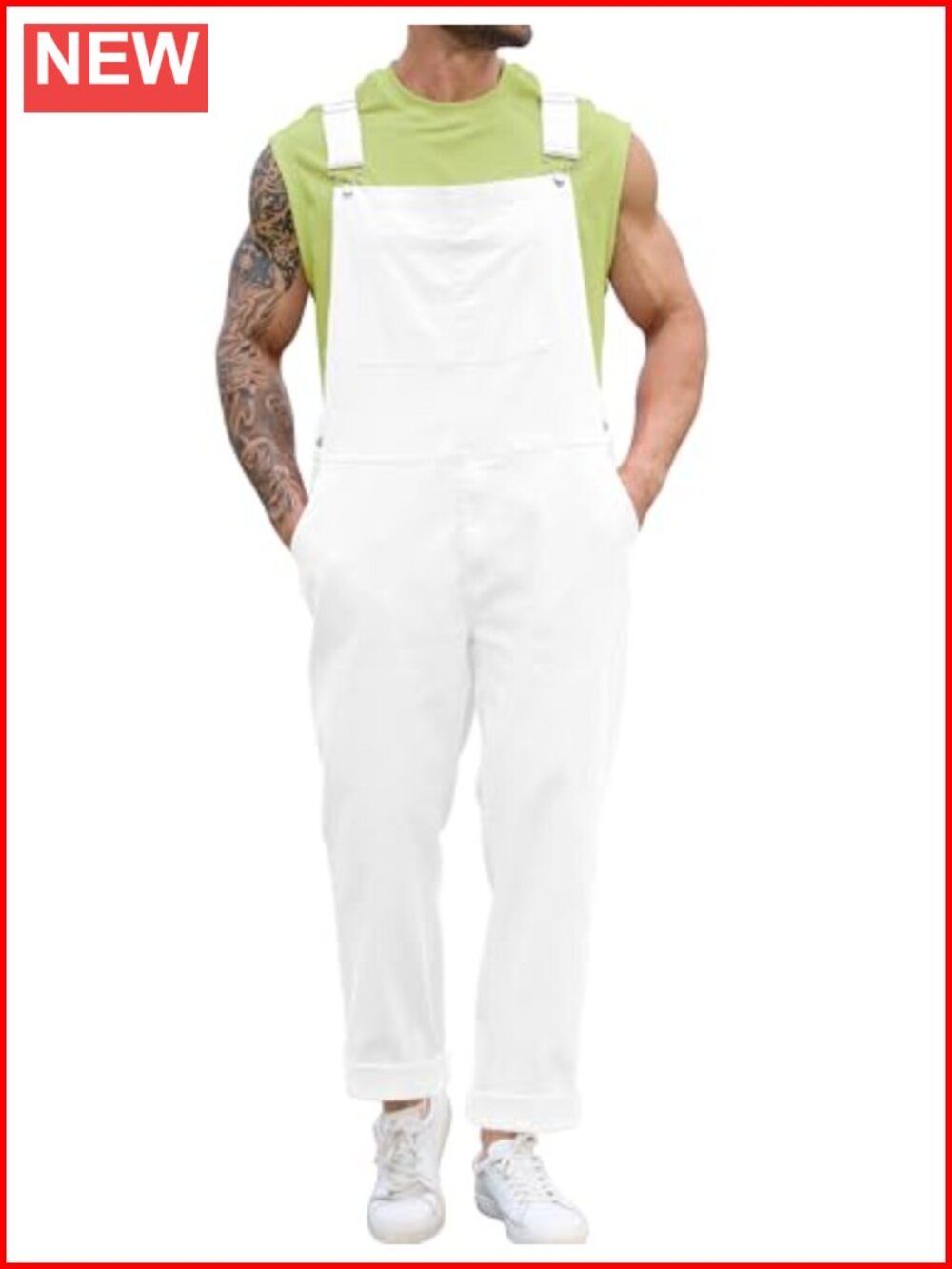 Men's Overalls Bib Coveralls Cotton Spandex Work Jumpsuit
